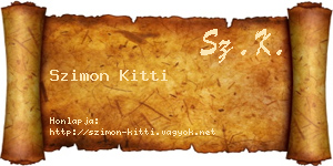 Szimon Kitti névjegykártya